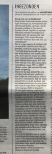 Lees meer over het artikel Ingezonden, Friesch Dagblad 28 september