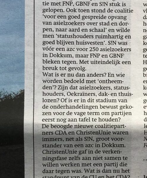 Ingezonden, Friesch Dagblad 28 september