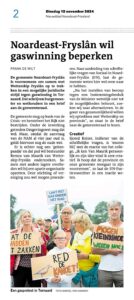 Lees meer over het artikel Noardeast-Fryslân wil gaswinning beperken